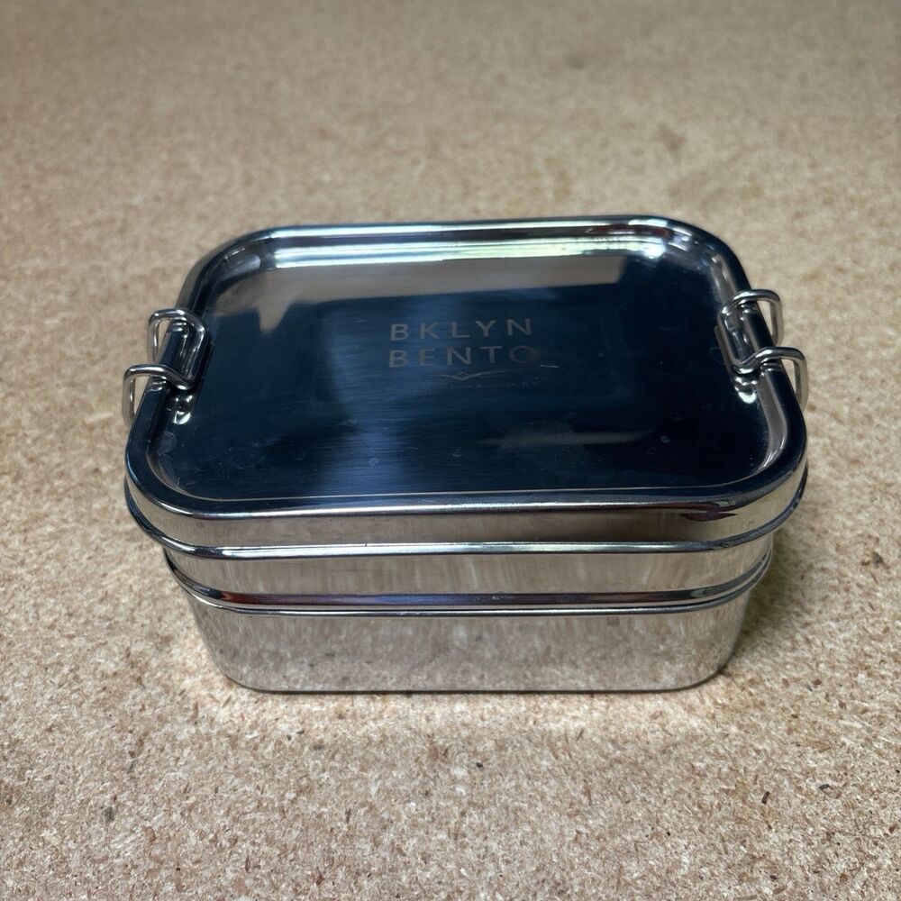 Bklyn Bento 100% Stainless Steel Lunch Box With 3 Separate Compartments - Metal